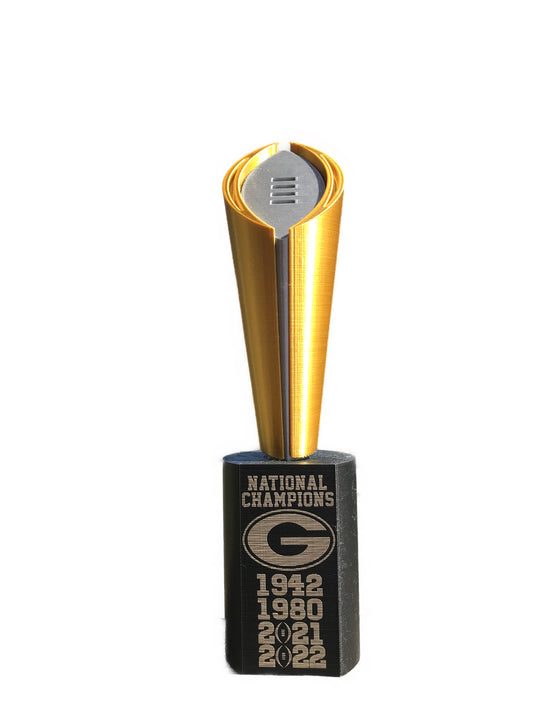 UGA 42/80/21/22 10" National Championship Trophy laser engraved