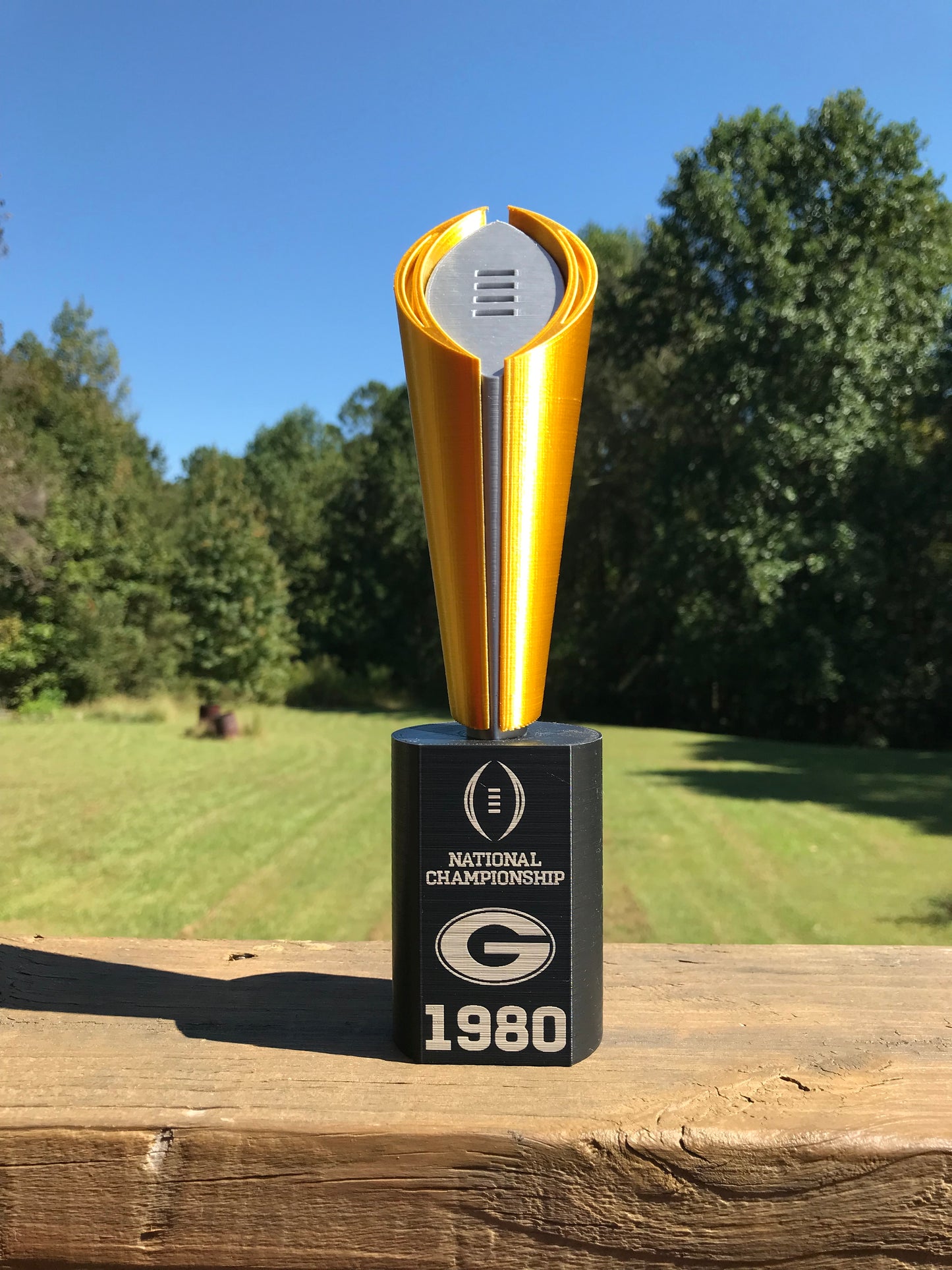 UGA 1980 Replica National Championship Trophy - laser engraved