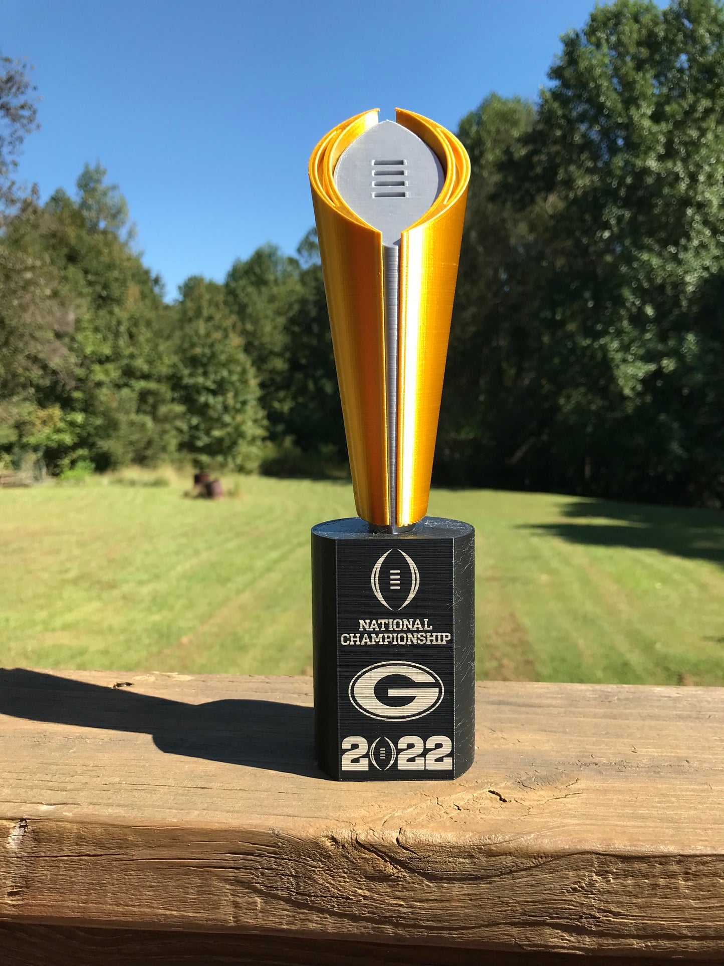 UGA 2022 Replica National Championship Trophy - laser engraved