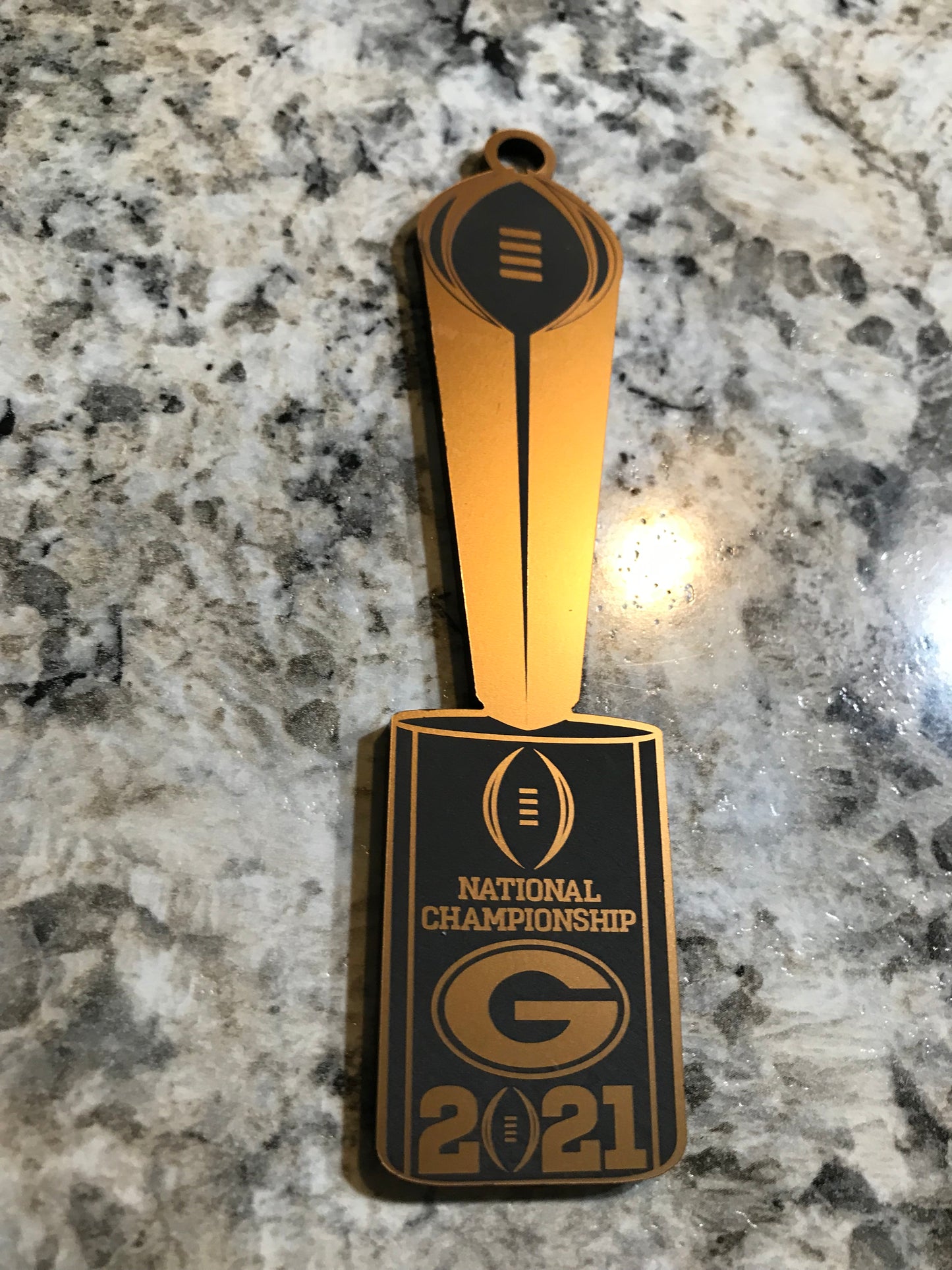 UGA 2021 National Championship Trophy 5 inch Ornament