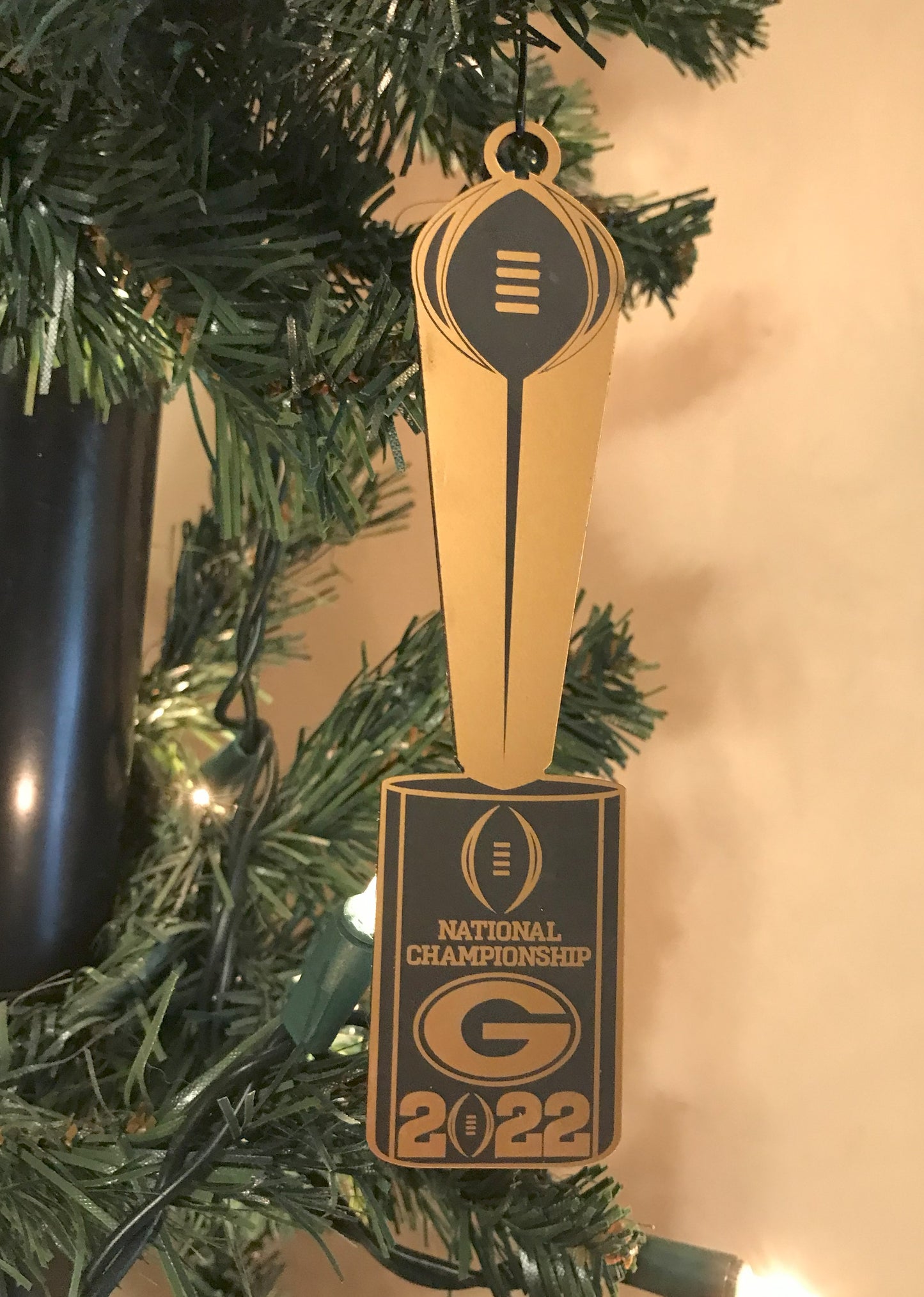 UGA 2022 National Championship Trophy 5 inch Ornament