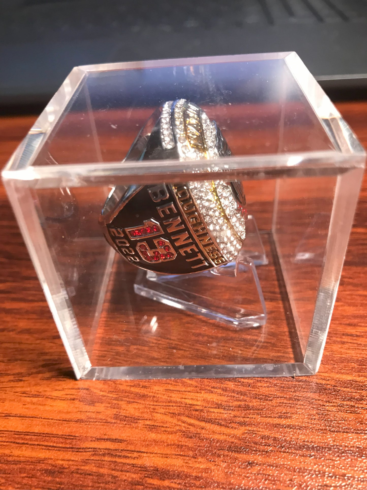 Ring - UGA 2022 Stetson Bennett NC Dawg face Fan Ring w/display box