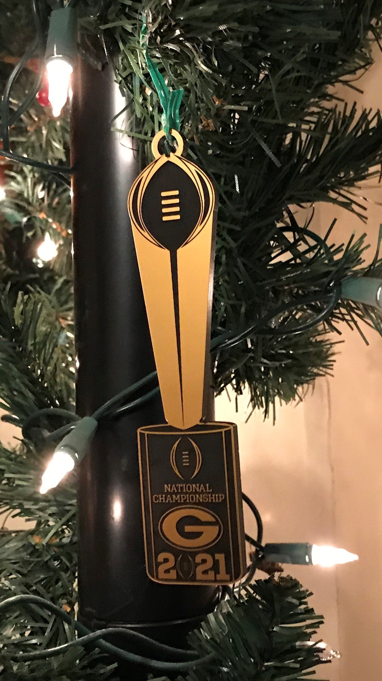 UGA 2021 National Championship Trophy 5 inch Ornament