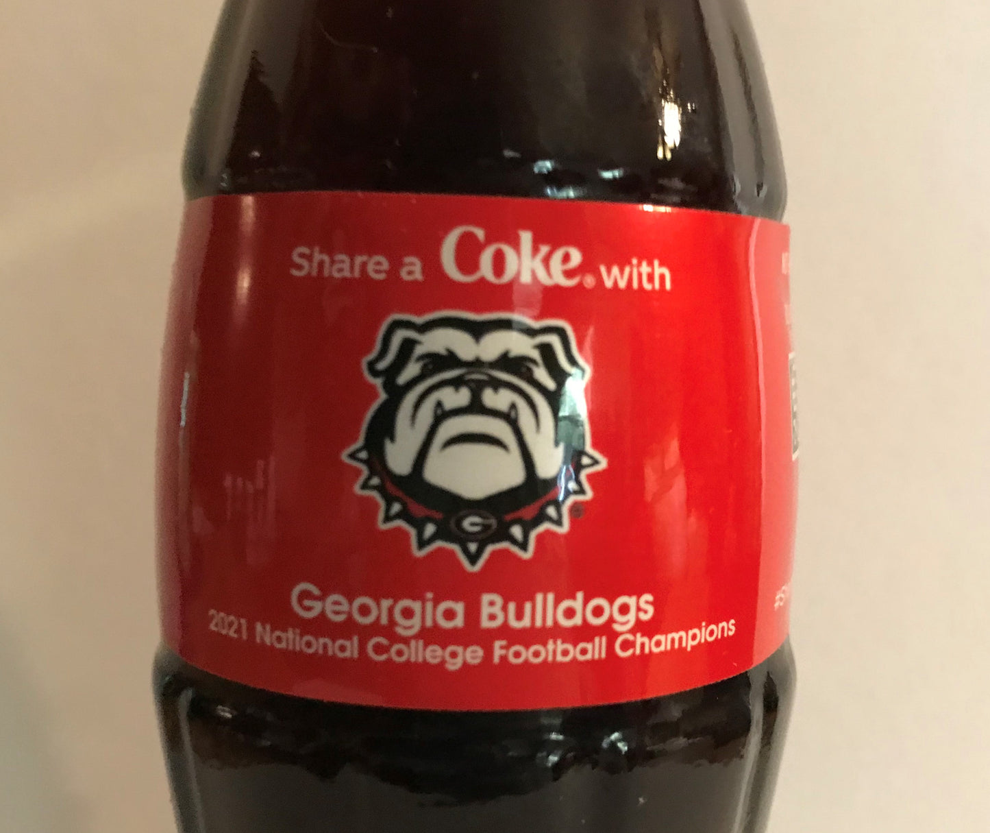 UGA 2021 "Dawg" National Championship Coke Bottles