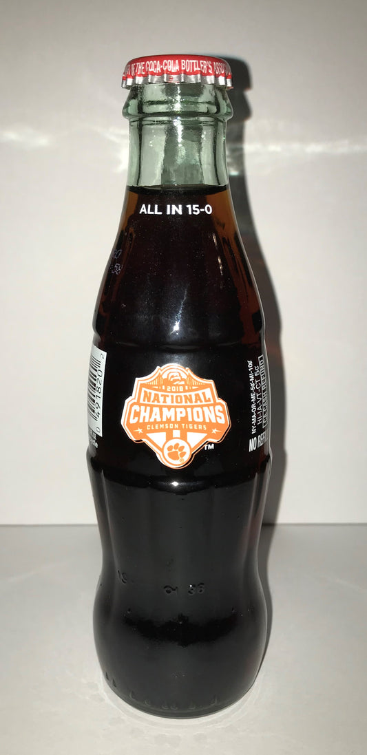 Clemson 2018 National Championship Coke Bottle