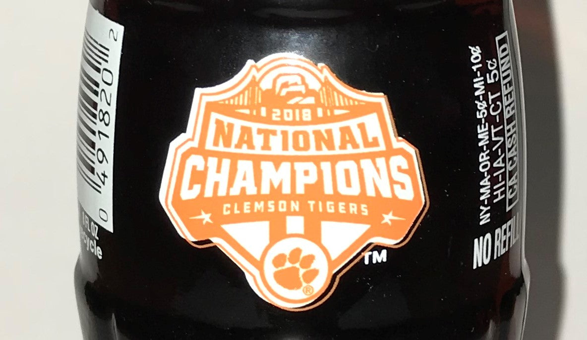 Clemson 2018 National Championship Coke Bottle