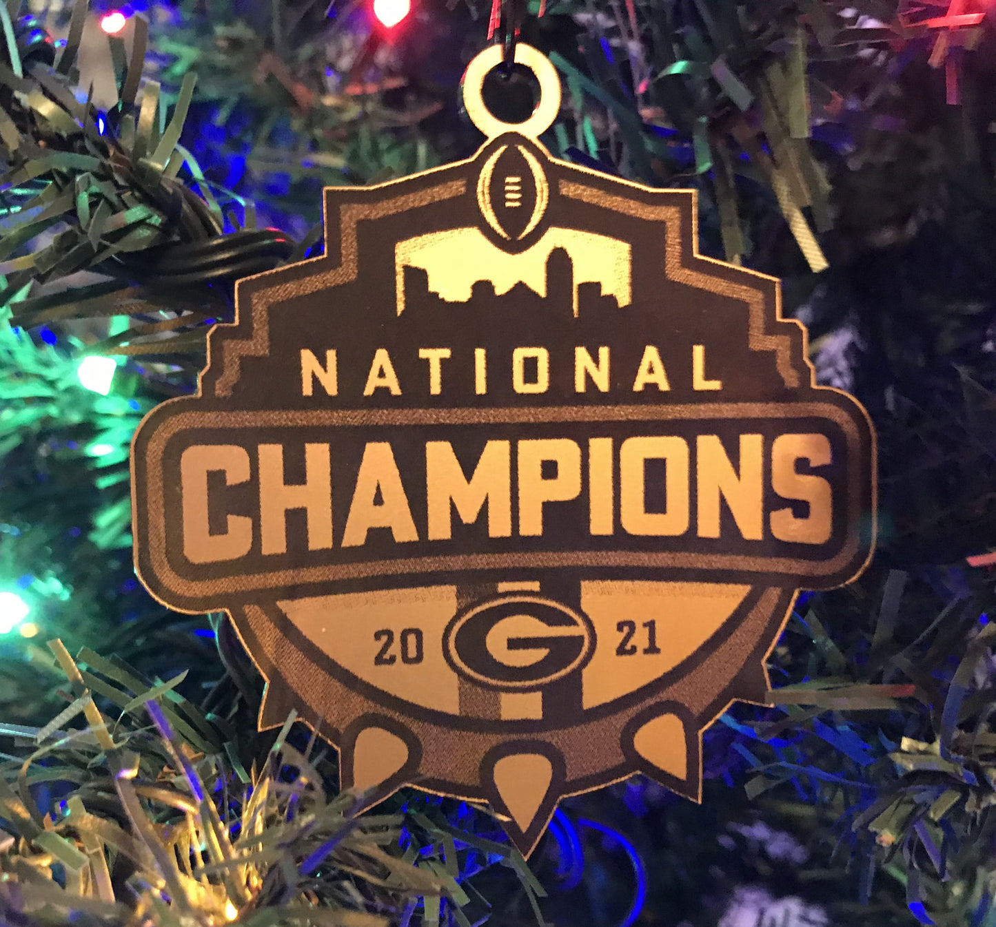 UGA 2021 National Champions Combo Ornament