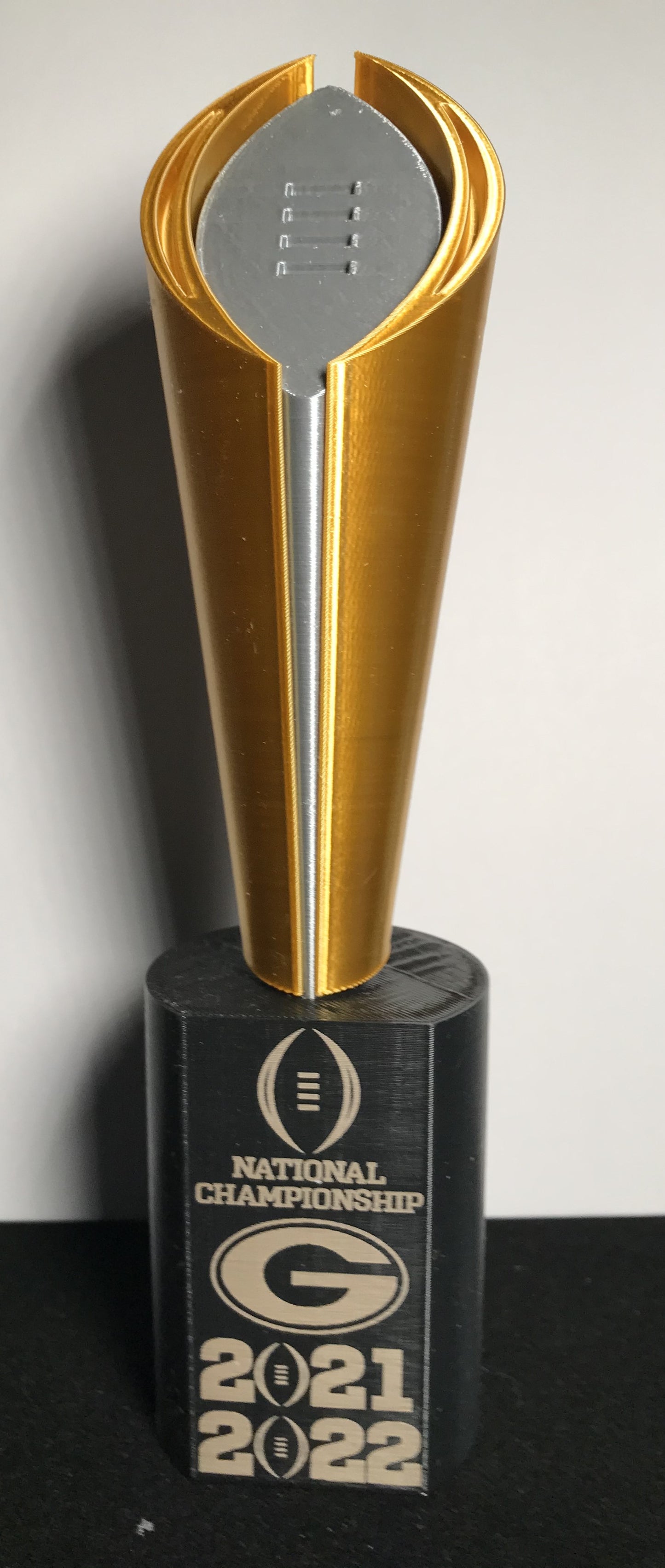 UGA 2021/2022 Replica National Championship Trophy - laser engraved