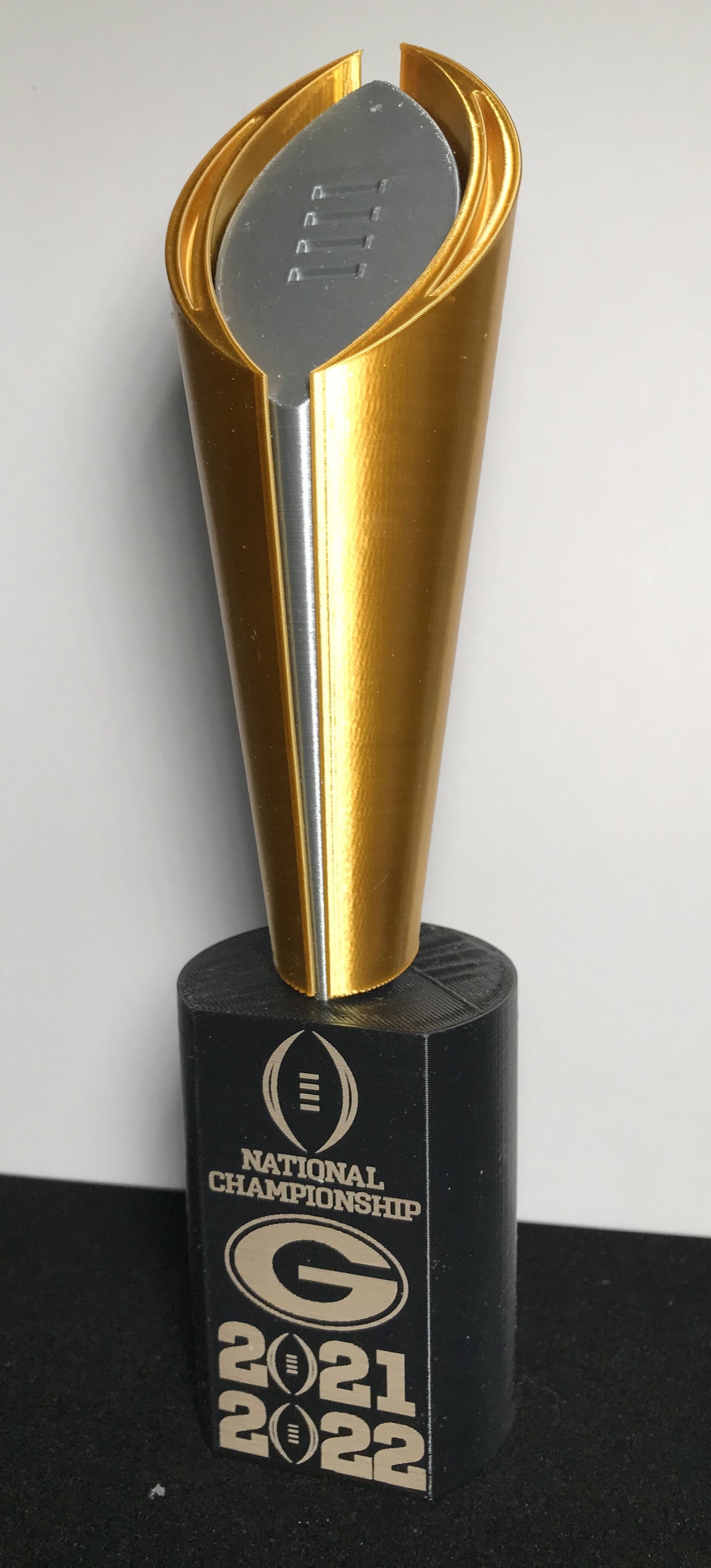 UGA 2021/2022 Replica National Championship Trophy - laser engraved