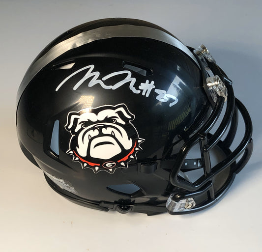 Mini Helmet - Mekhi Mews Autograph - UGA