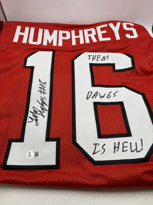 Jersey - London Humphreys Signed UGA Jersey Red w/ inscription