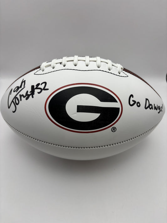 Football - Cash Jones Autographed Football with Beckett COA