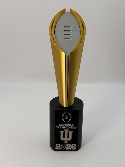 Indiana 2026 10" National Championship Replica Trophy - Laser engraved