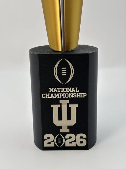 Indiana 2026 10" National Championship Replica Trophy - Laser engraved