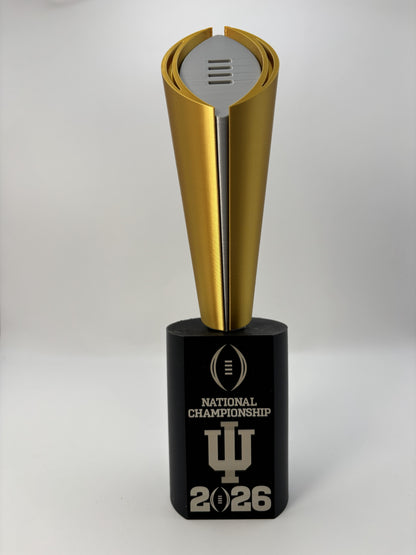 Indiana 2026 10" National Championship Replica Trophy - Laser engraved