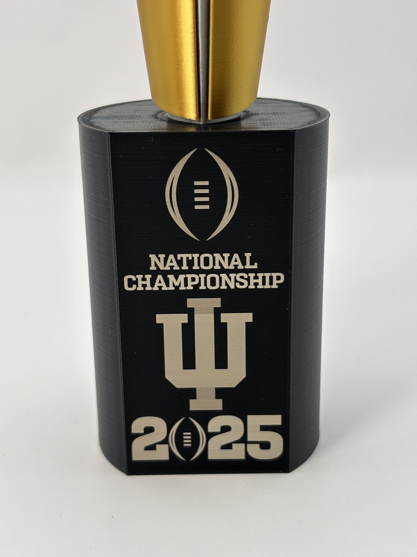 Indiana 2025 10" National Championship Replica Trophy - Laser engraved