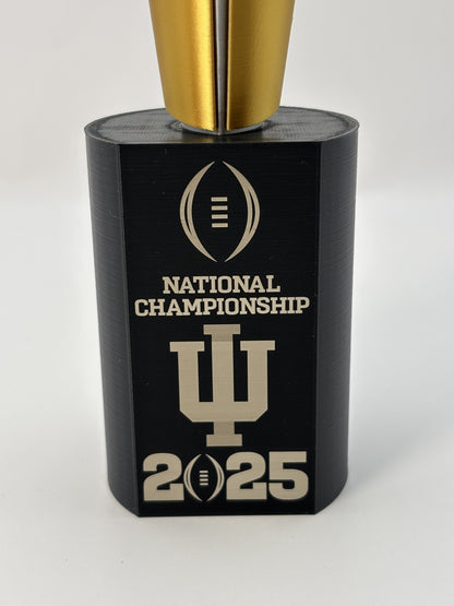 Indiana 2025 10" National Championship Replica Trophy - Laser engraved