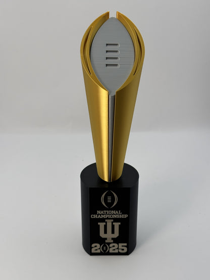 Indiana 2025 10" National Championship Replica Trophy - Laser engraved