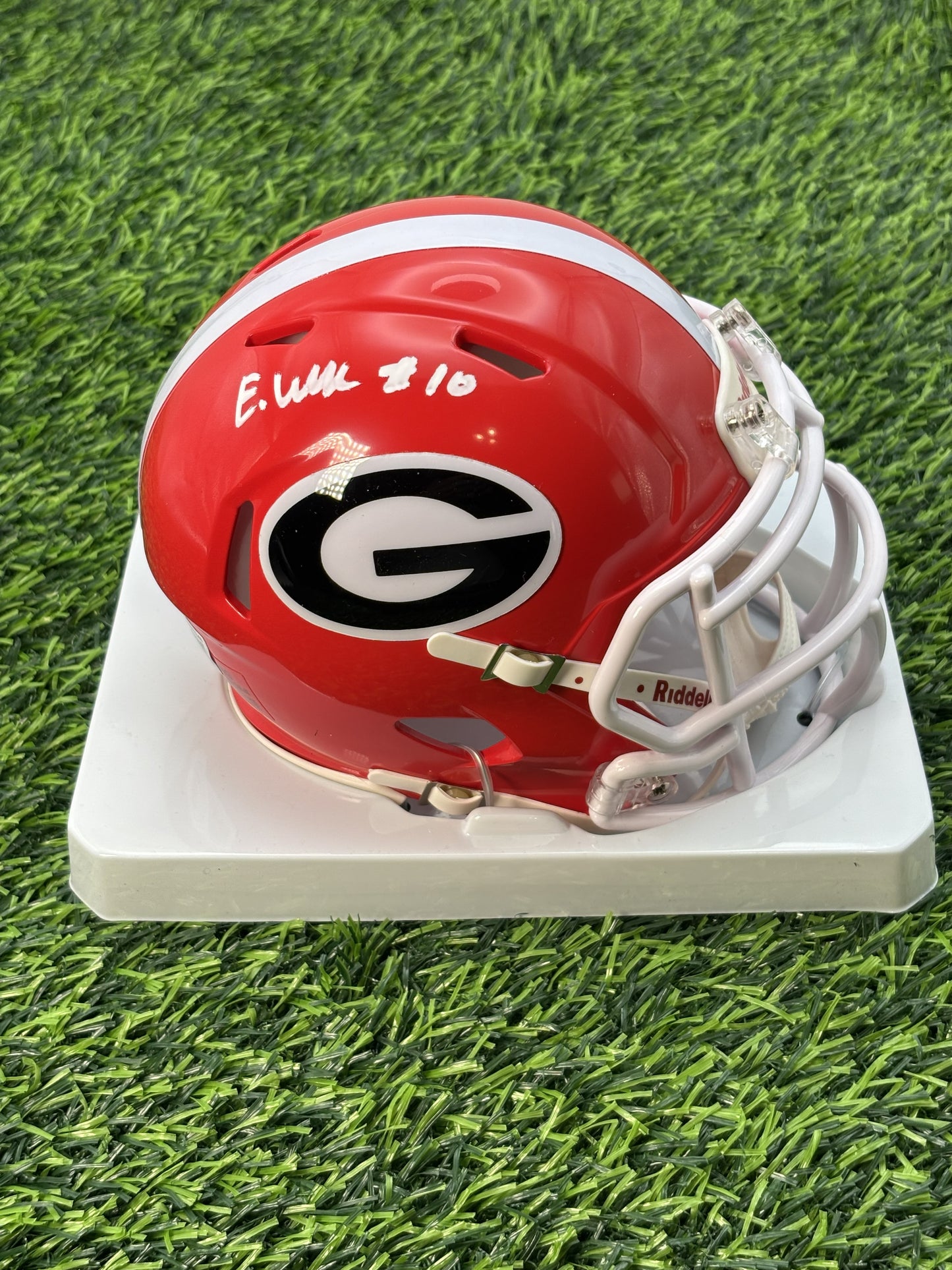 Mini Helmet - Elyiss Williams Autographed Riddell with Beckett COA