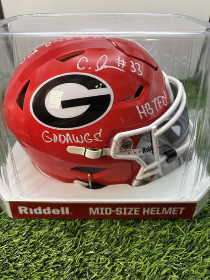 Midi Helmet - Chauncey Bowens Autographed Riddell with Beckett COA