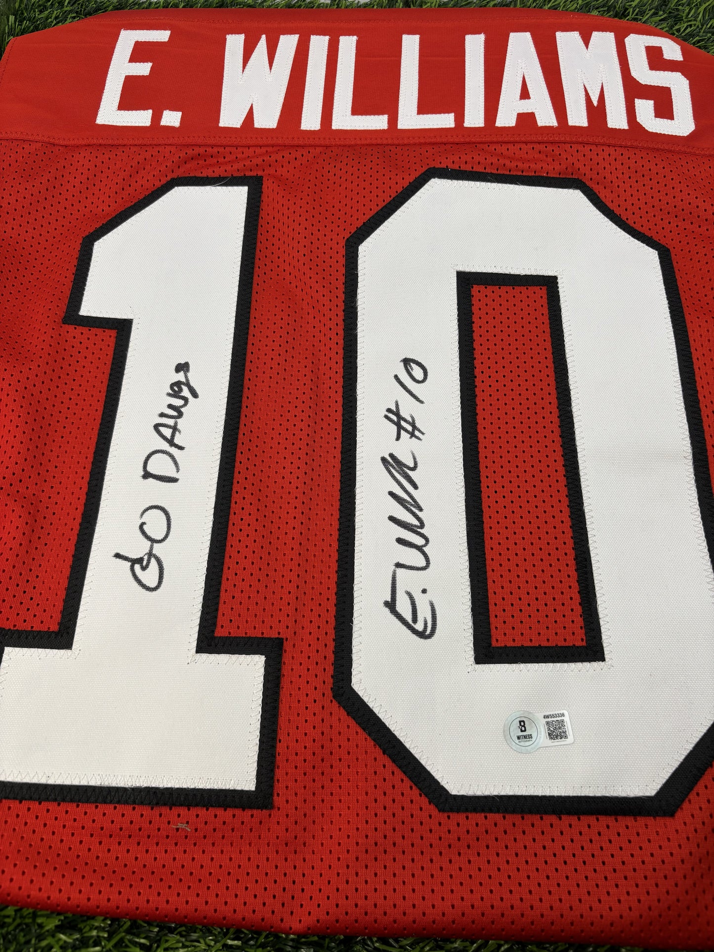 Jersey - Elyiss Williams Signed UGA Jersey Red w/ inscription