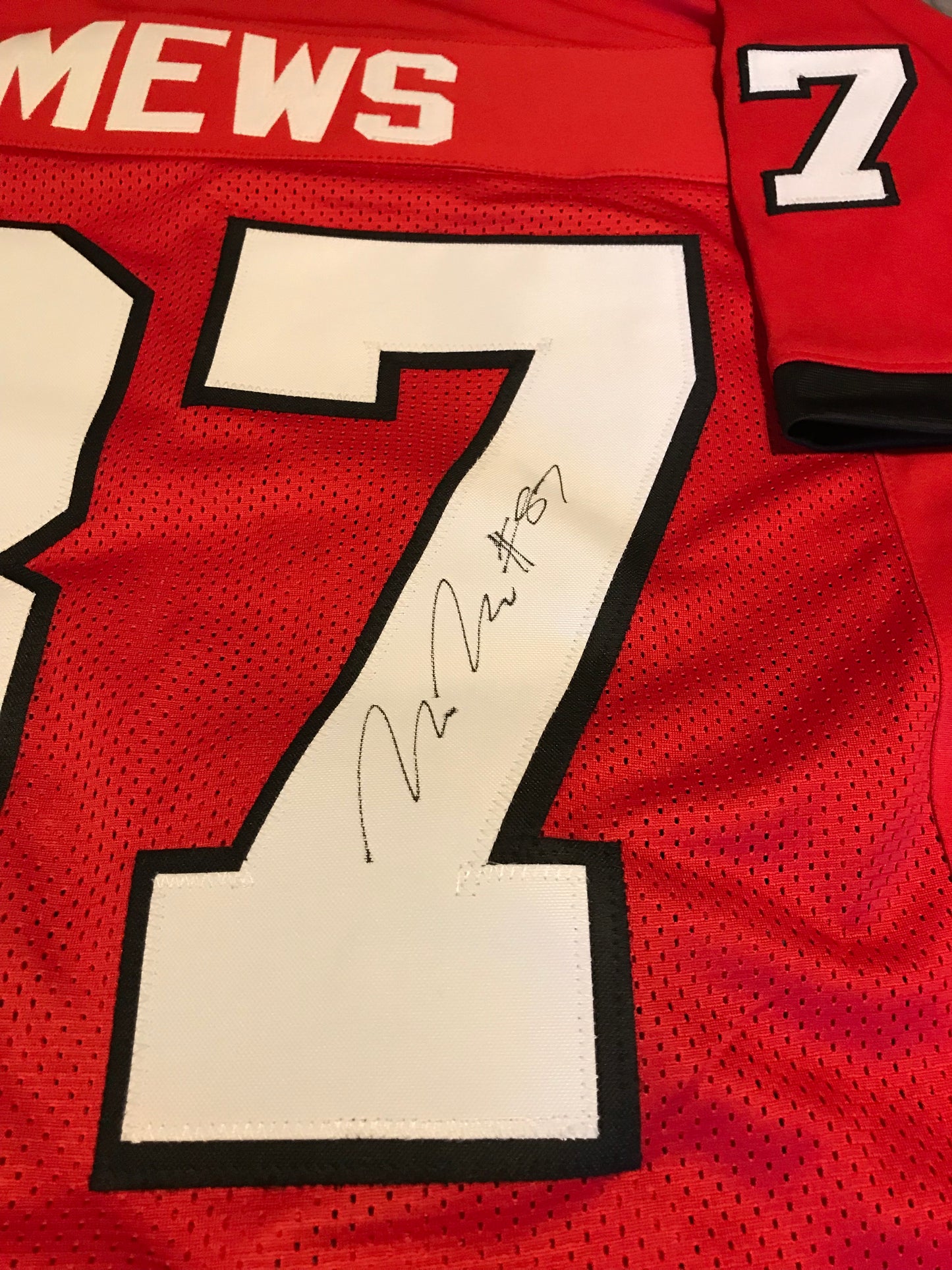 Mekhi Mews Autograph Jersey Red