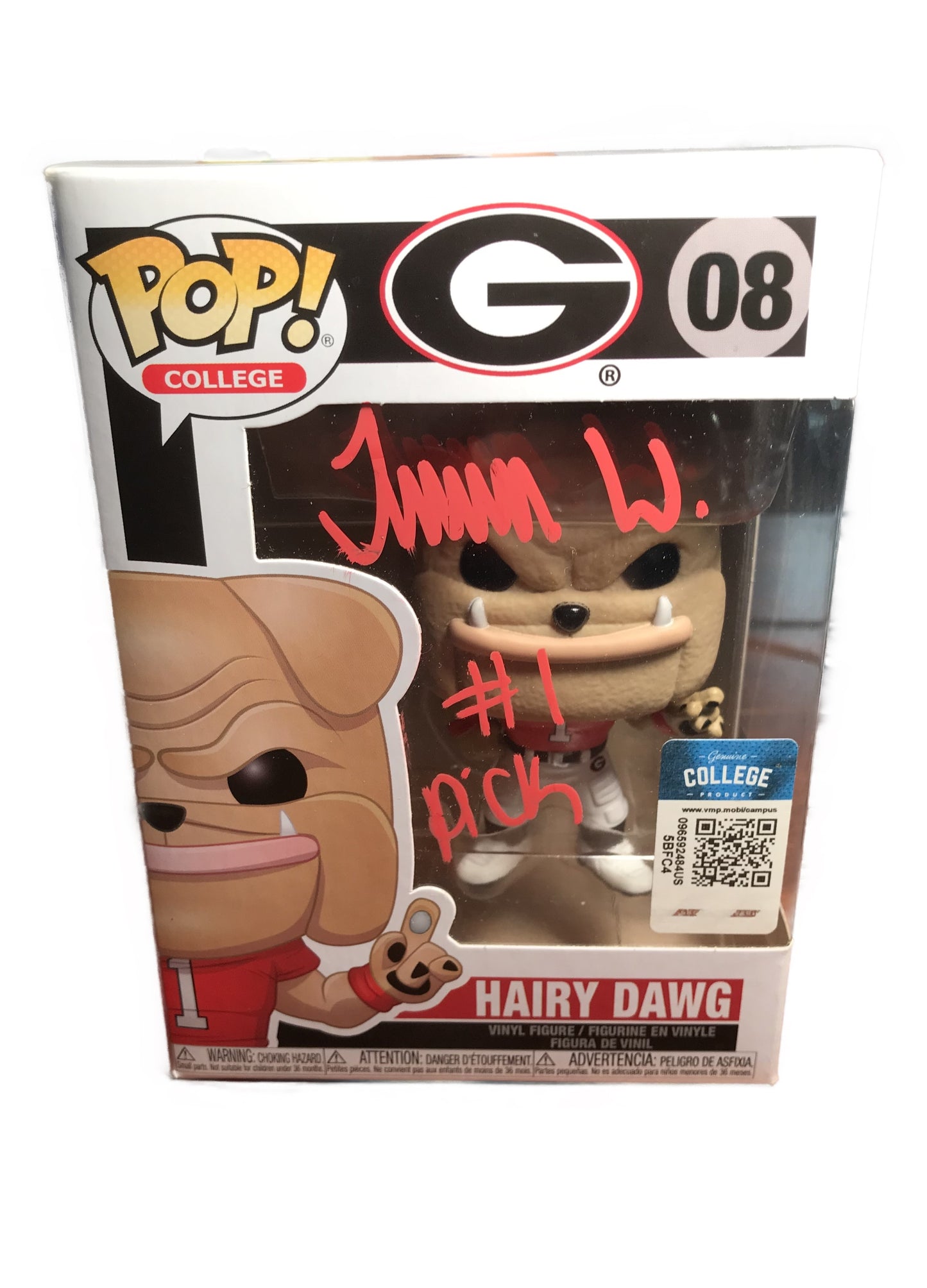 Hairy Dawg Funko Pop Travon Walker signed with Beckett COA - UGA