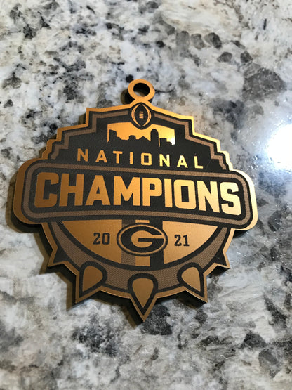 UGA 2021 National Champions (Spikes) Ornament 3"x3"