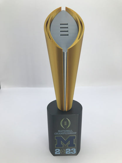 Michigan 2023 10" National Championship Replica Trophy - UV Color Print