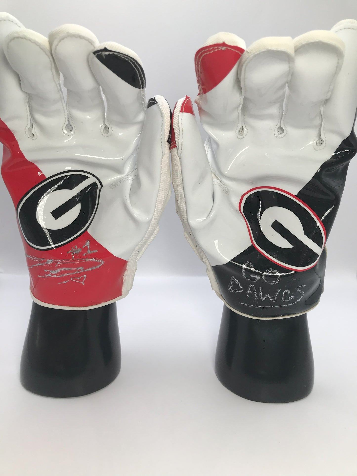 Gloves - Trevor Etienne Autographed Player Issued UGA Gloves with GO DAWGS Inscribed