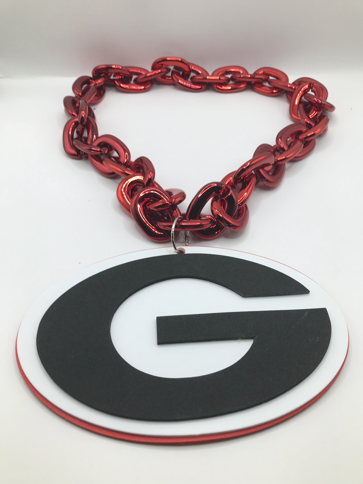 UGA Metallic Red Jumbo Chain w/3 layer Foam Jumbo "G" magnetic back