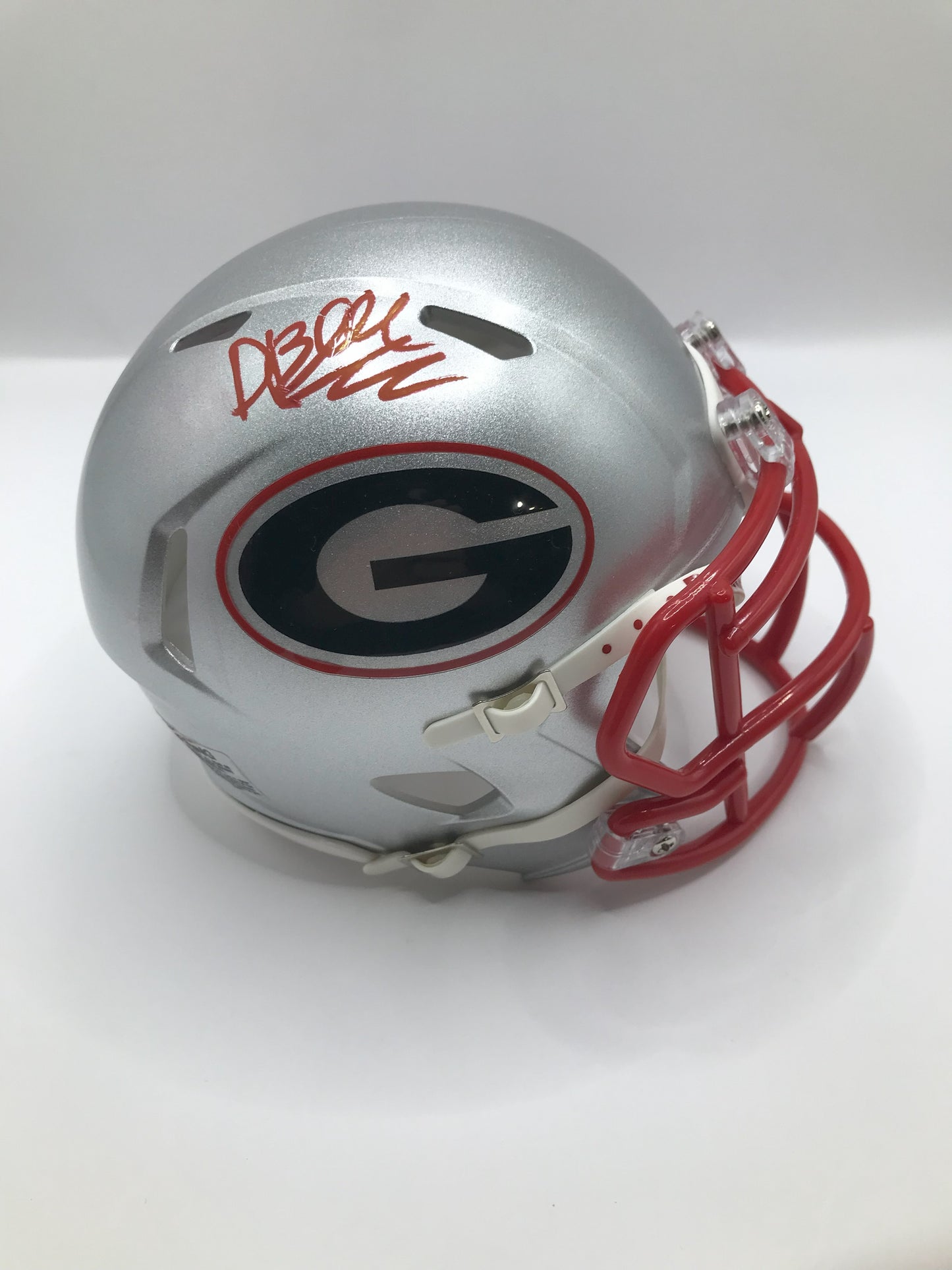 Mini Helmet - Dillon Bell Autographed Custom Riddell Silver with Legit COA