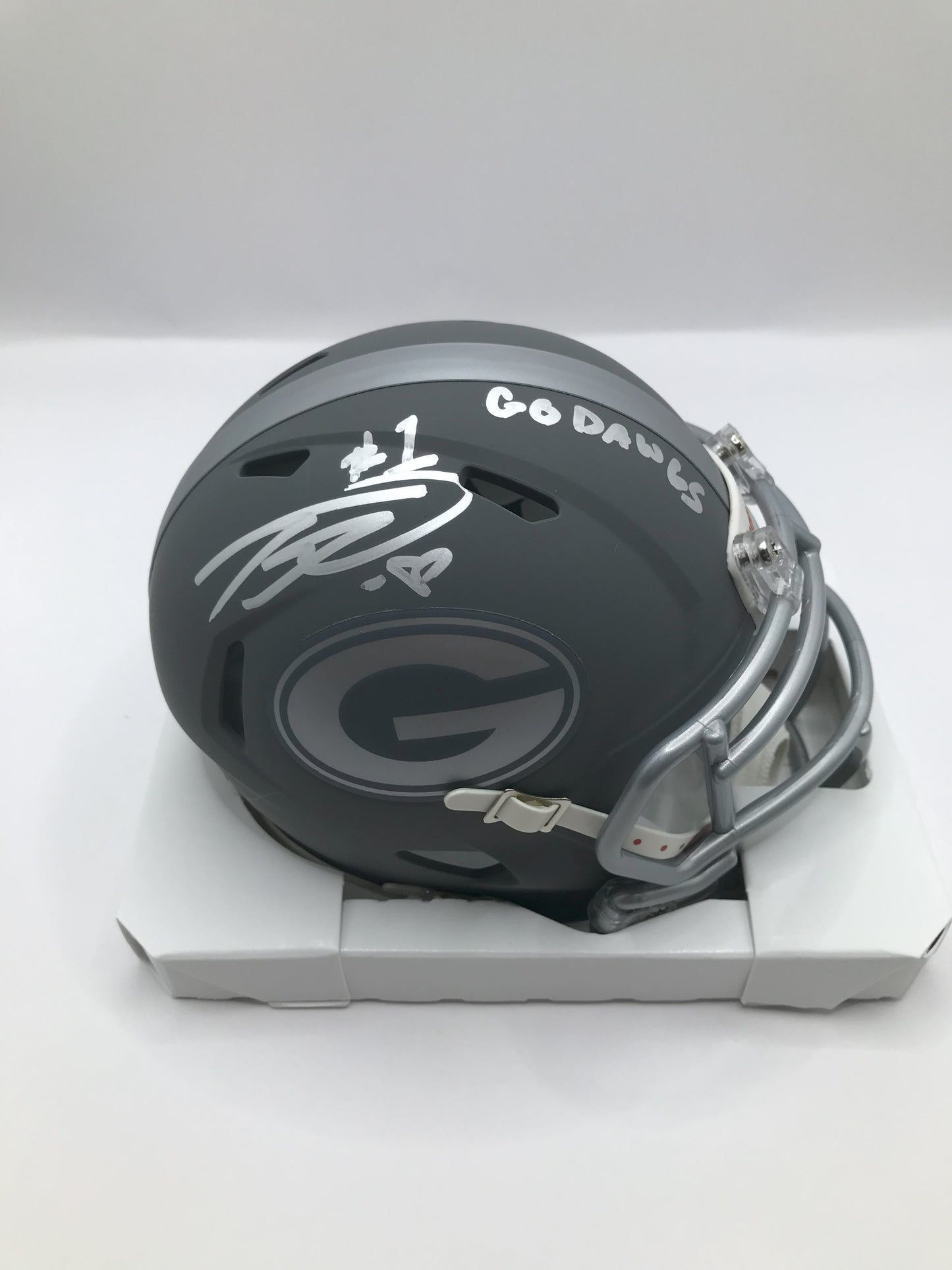 Mini Helmet - Trevor Etienne Autographed Riddell Slate with Legit COA