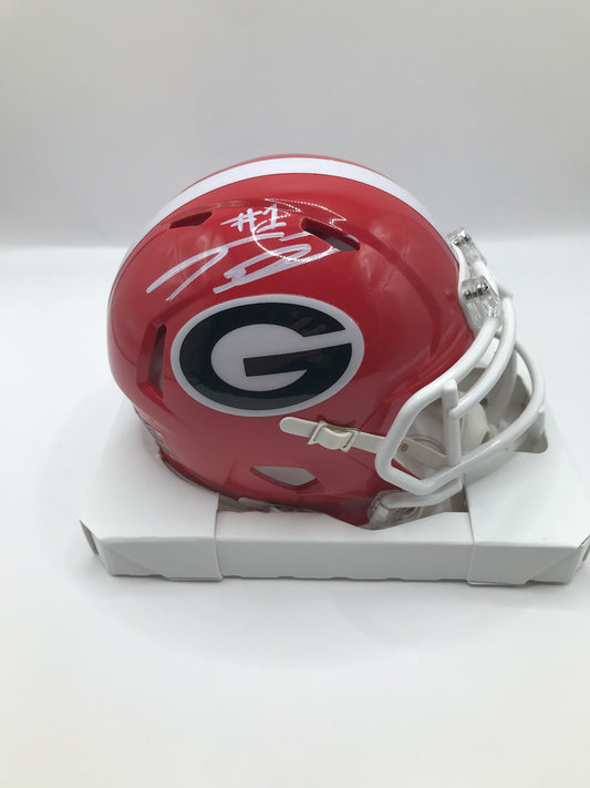 Mini Helmet - Trevor Etienne Autographed Riddell with Legit COA