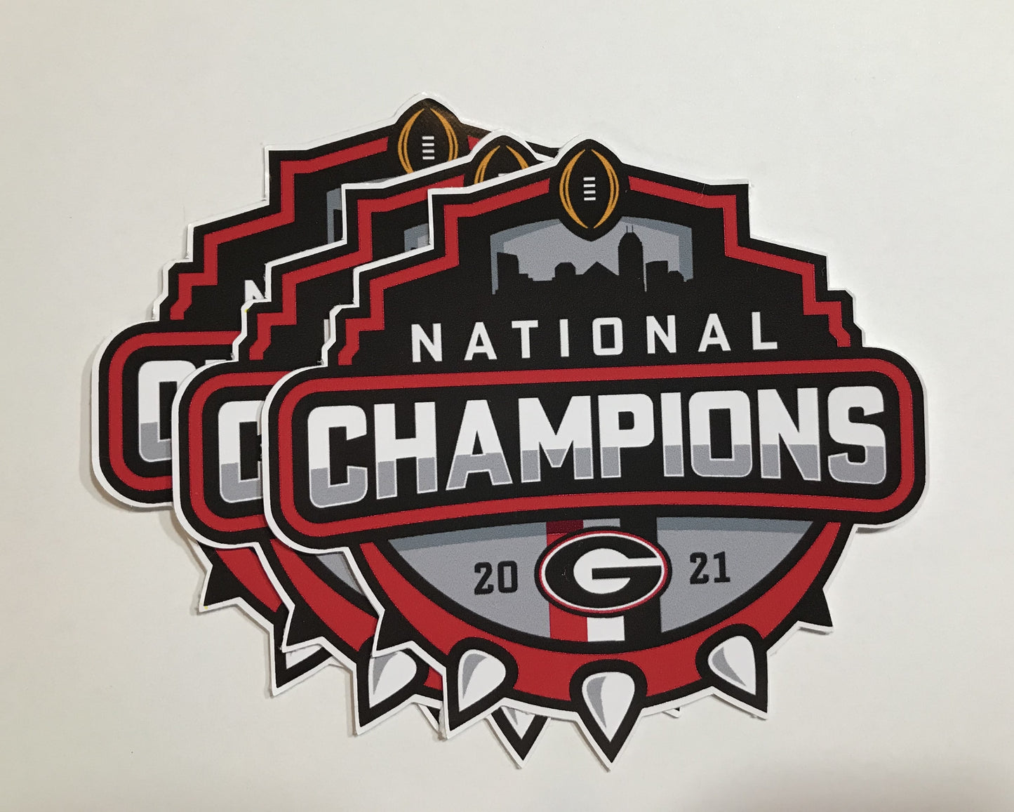 2021 UGA National Campions logo decals - 3 per order