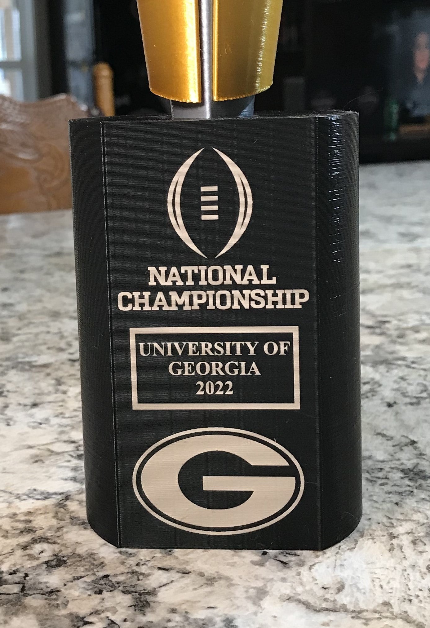 UGA 2022 13.5" Nation Championship Replica Trophy - Laser engraved